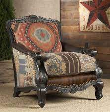 Chair Fabric And Hair Hide Southwestern Chairs Western Home Decor Rustic Furniture