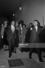 saddam hussein and emir of koweit in algiers algeria in march 1975 saddam hussein iraqi people algiers