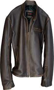 R79 Leather Jacket Lambskin Distressed Brown Vintage Fit Motorcycle Cafe Racer Large Leather Jacket Men Leather Jacket Men Style Leather Jacket