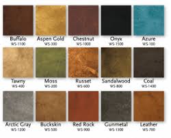 living earth water based concrete stain color chart in 2019