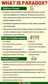Paradox Definition And Examples Of Paradox In Speech And Literature 7 E S L English Writing Skills Essay Writing Skills Learn English