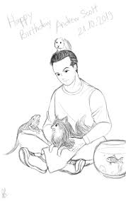 In this video we'll show you how to draw a crouching person. Buffaloborgine On Twitter Happy Birthday To Andrew Scott I Draw A Small Drawing Of Andrew With The Animals He Has Played With In Different Films Lewis The Bearded Dragon Hugo The Gold