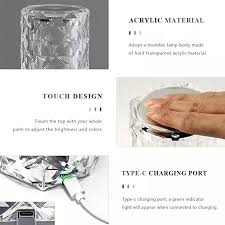 Crystal Table Lamp with 16 Colors ...