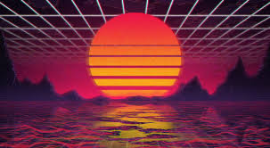 The Sun Music Star Background 80s Wallpaper Neon Vhs 80 S Synth Vaporwave Wallpaper Wallpaper Synthwave