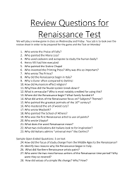 Buzzfeed editor keep up with the latest daily buzz with the buzzfeed daily newsletter! Review Questions For Renaissance Test