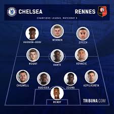 Thomas tuchel makes six changes from the side that started tuesday's draw with brighton. Chelsea Vs Rennes Team News Probable Line Ups Score Predictions And More Preview