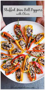 Stuffed Mini Bell Peppers With Olives Stuffedminipeppers Appetizer Stuffed Peppers Recipes Appetizers And Snacks Appetizer Recipes