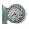 Antique vintage double sided wall clock home decor station. 1