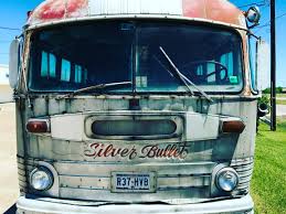 Image result for Silver 1990 Greyhound Bus