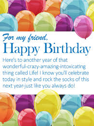 Birthday Wishes For A Great Friend Rock The Socks Happy Birthday Wishes Card For Friends Birthday Greeting Cards By Davia Crazy Birthday Wishes Great Birthday Wishes Happy Birthday Wishes Cards