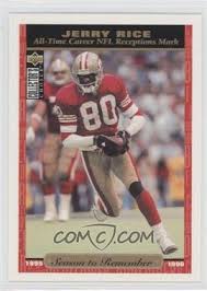 The following list takes a look at some of the best jerry rice cards available. 1996 Upper Deck Collector S Choice Base 74 Jerry Rice