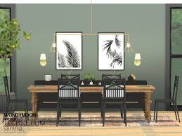 Created By Wondymoon Technetium Dining Created For The Sims 4 Set Contains Dining Table Dining Chair Consol Sims House Dining Room Sets Sims 4 Cc Furniture