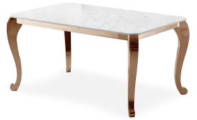 Table A Manger Marbre Et Pieds Metal Rose Dore Padmore Lestendances Fr Table A Manger Marbre Meubles En Marbre Table A Manger