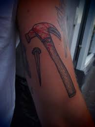 Those with this tattoo might have it because they are a fan of the marvel comic series or just a fan of mythology in general. Nail And Bloody Hammer Tattoo By Papanatos Tattoos Best Tattoo Ideas Gallery