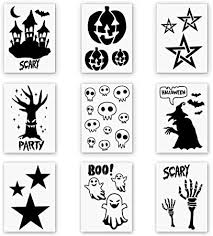There are 6110 pumpkins bats art for sale on etsy, and they cost $12.34 on average. Amazon Com 9 Pieces Plastic Halloween Themes Stencils Scale Template Set Old Castle Pumpkin Star Skeleton Witch Bat Ghost Art Drawing Painting Spraying Diy Mould Decor 10 7