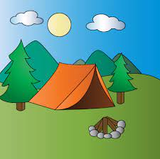 Draw some grass and a red flower on the ground. How To Draw A Campsite 6 Steps With Pictures Wikihow