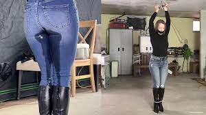 BoundHub - Tied up jeans pee 1