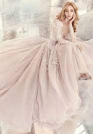 Weddingswithzsazsa Wedding Dress Long Sleeve Boho Bridal Gowns Pink Wedding Dresses
