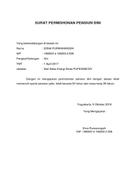 Penyebab pensiun dini tidak sah: Download Contoh Surat Pengajuan Pensiun Dini Karyawan Swasta