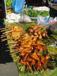 Bangkok Grilled Skewered Chicken Parts Street Food Thailand Asian Street Food World Street Food