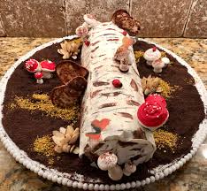 Birch Tree Yule Log Christmas Baking Log Cake Yule Log