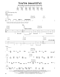 Proof that one song is all you need. You Re Beautiful Sheet Music James Blunt Guitar Lead Sheet