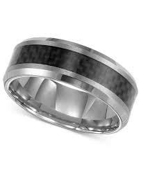 Triton Men S Tungsten Carbide Ring Black Carbon Fiber Stripe Wedding Band Reviews Rings Jewelry Watches Macy S Carbide Ring Tungsten Carbide Rings Tungsten Carbide Wedding Bands