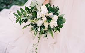 Top view of four colorful flower bouquets. Tennessee Wedding At Rt Lodge Bouquets Pinterest Wedding Ferns White Wedding Flower White Wedding Flowers Bouquet White Wedding Flowers Flower Bouquet Wedding