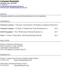 Production Assistant Resume Format