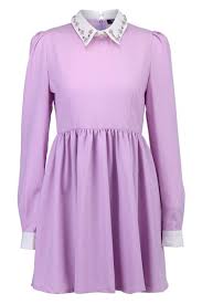 Pin By Cheryl Santos On Objects Of Desire Light Purple Dress Purple Long Sleeve Dress Long Sleeve Cotton Dress