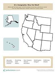 Social studies worksheets & printables with our collection of social studies worksheets, elementary students explore geography, history, communities, cultures, and more. U S Geography Way Out West Worksheet Education Com Kids Worksheets Printables Worksheets For Kids Social Studies Worksheets