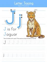 Muchas palabras comienzan con la letra l ilustración del. Letra J Rastreo De Animales Alfabeto J Para Jaguar Vector Premium