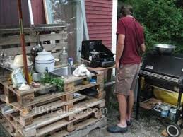 Diy outdoor patio furniture from pallets here it is with out patio 35 creative ways to recycle wooden pallets | designrulz benches for outdoor areas use trash to make vertical garden. Fantastic Pallet Outdoor Kitchen 101 Pallets