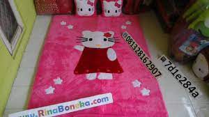 Tersedia karpet karakter bahan bulu rasfur kualitas terbaik di konveksi.b575.co.id. Karpet Kasur Bulu Rasfur Karakter Hellokitty Harga Murah Youtube