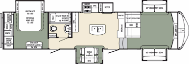 The floor plans for the kitchen on the fifth wheels are usually more than 40 feet long. New Or Used Fifth Wheel Front Living Rvs For Sale Gander Rv