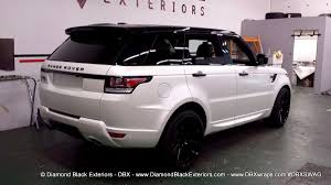 2014 Range Rover Sport Wrapped In Satin Pearl White By Dbx Diamond Black Exteriors Dbx Car Wraps I Range Rover Sport Range Rover Supercharged Range Rover