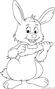This is our 9th video about coloring.please join us in coloring rabbit eating carrot!animals coloring pages are fun and entertaining coloring sheets. Bunny Eating A Small Carrot Coloring Page Coloringall