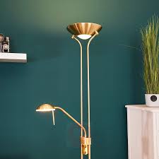 Josefin Led Stehlampe Mit Leseleuchte Messing Kaufen