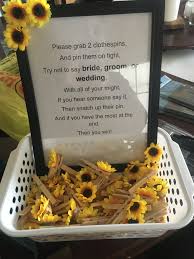 Sunflower Themed Bridal Shower Clothespin Game Bridal Shower Party Bridal Shower Theme Sunflower Themed Wedding