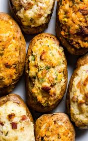 Twice Baked Potatoes With Bacon And Cheddar Cheese Cook S Country Recipe Twice Baked Potatoes Food Baked Potato