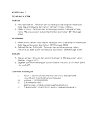 Perkembangan sukan dan pj di malaysia. Cntoh Soalan