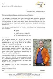 Musikverein Neuhofen An Der Ybbs Anschreiben Anschreiben Verein Musikverein