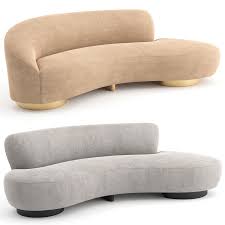 Mini Sofa By Vladimir Kagan 3d Model In 2020 Mini Sofa Curved Sofa Sofa