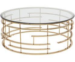 So Funktioniert Der Look Retro Glam Der Goldene Couchtisch Jupiter Von Kare Im Vintage Look Runder Kaffeetisch Couchtisch Mit Glasplatte Wohnzimmertische