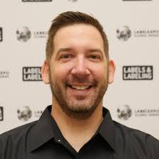 Great seeing an old friend at Labelexpo. James Quirk Tim Gordon