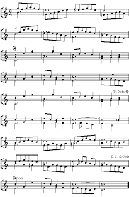 It directs the musician to go back and repeat the music from the beginning (capo), and to continue playing until one reaches the first coda symbol. Da Capo Fine Dal Segno Music Literacy The Carolingian Realm