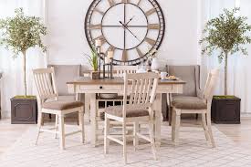 60 Counter Height Dining Table In Antique White Dining Table Dining Room Server