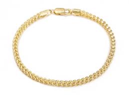 Le montage élastique lui permet de s'adapter à toutes les tailles de poignet. Bracelet Franco Or Jaune Pour Homme