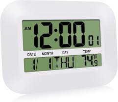 We did not find results for: Amazon Com Heqiao Silent Desk Clocks Digital Wall Clock Simple Large Lcd Alarm Clock With Temperature Calendar For Home Office Ivory White Kitchen Dining