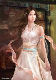 Image result for tranh ve thieu nu
